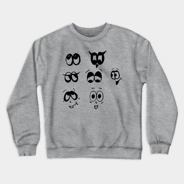 Funny design of eyes Crewneck Sweatshirt by artbyluko